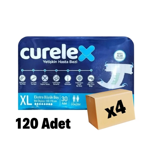 Curelex Belbantlı Hasta Bezi XLarge Beden 120 Adet