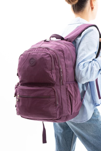 571 collections Ultra Hafif Çok Cepli Sırt Çantası (571-2D) Mor - Resim 2