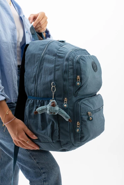 571 collections Ultra Hafif Çok Cepli Sırt Çantası (571-2D) Mavi - Resim 3