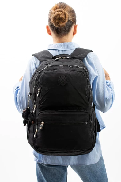 571 collections Ultra Hafif Çok Cepli Sırt Çantası (571-2D) Siyah ürün görseli