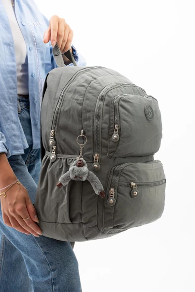 571 collections Ultra Hafif Çok Cepli Sırt Çantası (571-2D) Gri - Resim 3