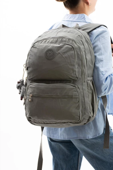 571 collections Ultra Hafif Çok Cepli Sırt Çantası (571-2D) Gri - Resim 2