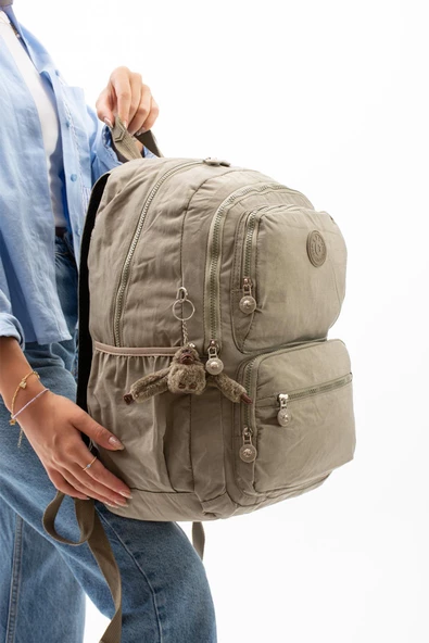 571 collections Ultra Hafif Çok Cepli Sırt Çantası (571-2D) Vizon - Resim 3