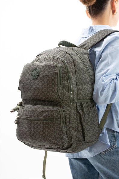 571 collections Ultra Hafif Çok Cepli Sırt Çantası (571-2D) Desenli Siyah - Resim 2