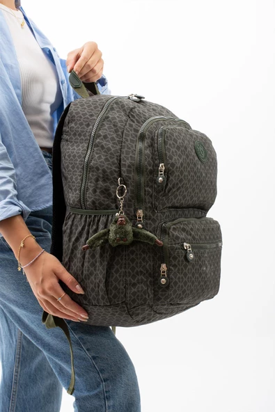 571 collections Ultra Hafif Çok Cepli Sırt Çantası (571-2D) Desenli Siyah - Resim 3