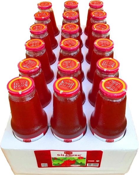 Gilaburu Suyu Nektarı Cam Şişe Şeker İlavesiz 18 x 1000 ml - 3