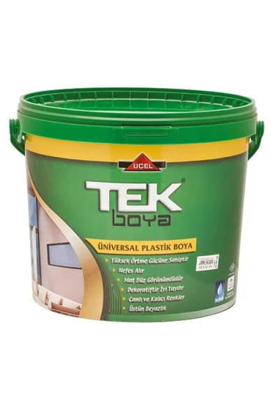 TEK ÜNİVERSAL PLASTİK BOYA BEYAZ 7.5LT 10KG