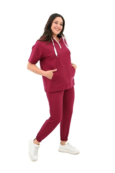 Kadın Kapüşonlu Büyük Beden Eşofman Takımı 3759-23 - 9