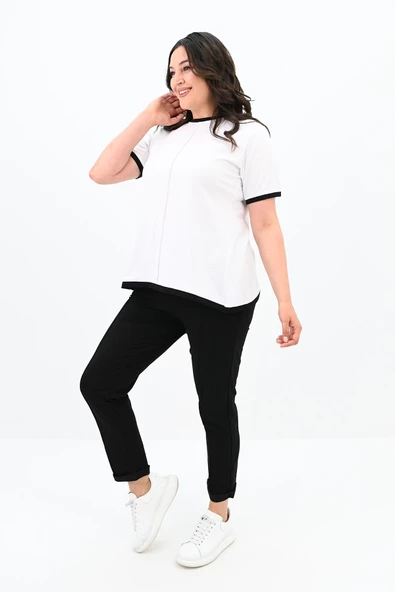 Kadın Büyük Beden Sırt Detaylı Eşofman Takımı 3804-23 - 3