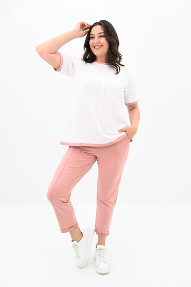 Kadın Büyük Beden Sırt Detaylı Eşofman Takımı 3804-23 - 12