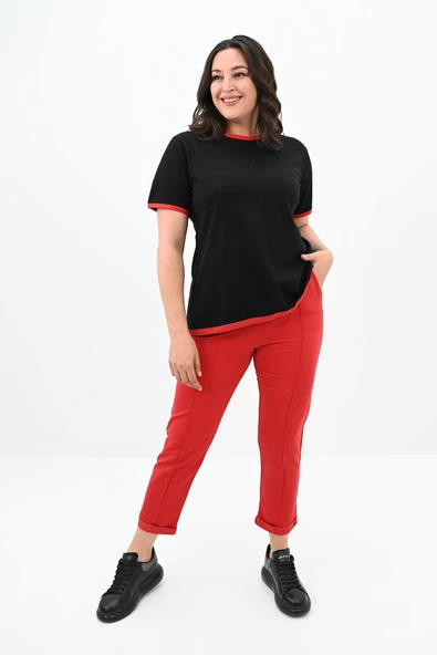 Kadın Büyük Beden Sırt Detaylı Eşofman Takımı 3804-23 - 8