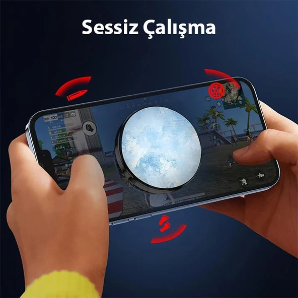 Polham Süper Hızlı Nano Soğutuculu Manyetik Mıknatıslı Telefon Soğutucu Fan, RGB Işıklı Universal - 3