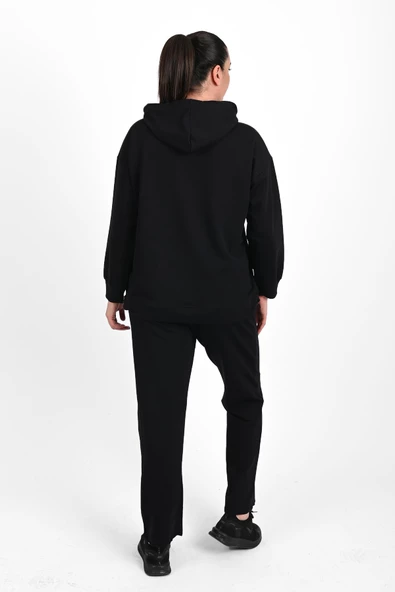 Kadın Kapüşonlu Büyük Beden Eşofman Takımı 3658-23 - 6