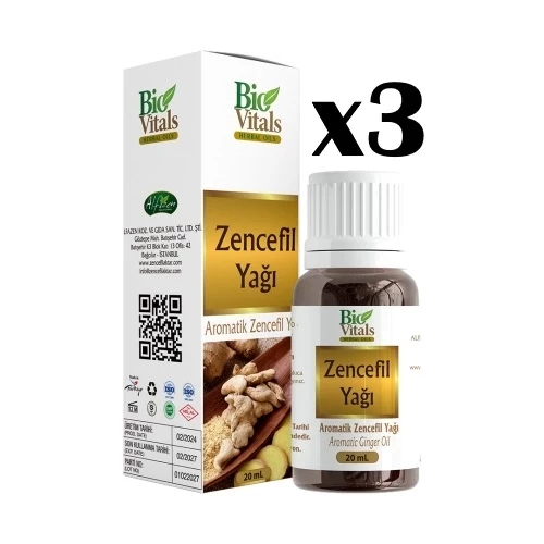 Biovitals Zencefil Yağı 20 ml x 3 Adet