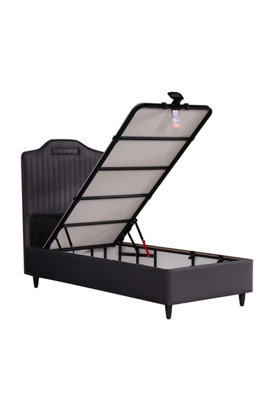 Kilim Mobilya Royal Lux Sandıklı Baza Başlık Seti ANTRASİT (YATAK DAHİL DEĞİLDİR) 90X190 - Resim 5