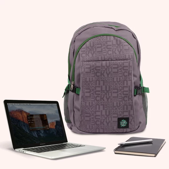 Biggdesign Moods Up Lucky Laptop Sırt Çantası Gri - 5