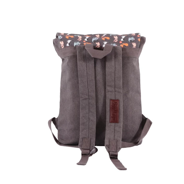 Biggdesign Dogs Vintage Laptop Sırt Çantası Gri - 3