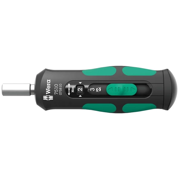 Wera 7510 Kraftform Safe-Torque Speed Torklu Tornavida, 1-3 Nm, 1/4" x 1.0 Nm x 1.5 Nm x 2.0 Nm x 2.5 Nm x 3.0 Nm x 147. - 2
