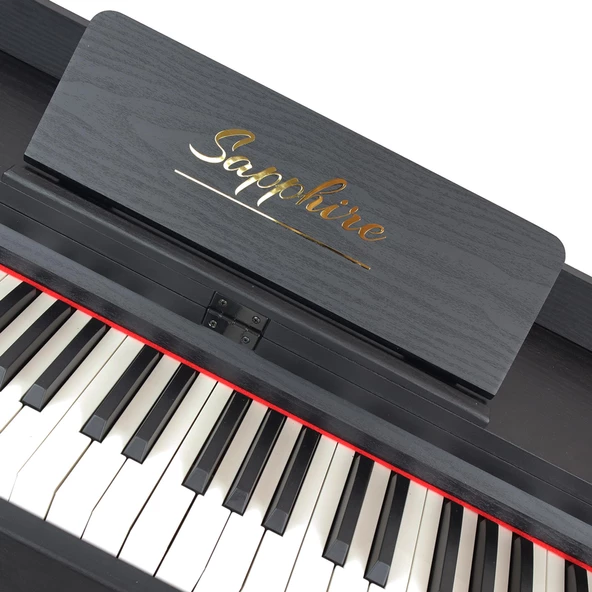 Jwin Sapphire SDP-130  Siyah Tuş Hassasiyetli 88 Tuşlu Kapaklı Dijital Piyano Tabure+ Kulaklık - 5