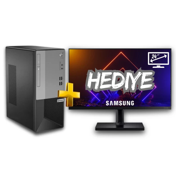 Lenovo V50T G2 I3-10105 8GB 256 GB SSD M.2 11QE00HBTXA54 Fdos Masaüstü Bilgisayar+Samsung Monitör 24''