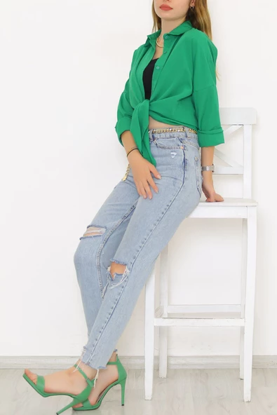 Salaş Gömlek Yeşil1 - 293.1247. - Resim 4