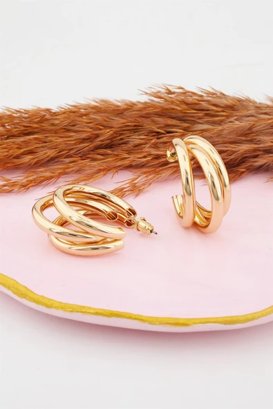 Kadın Kararmaz Boru Halka Küpe