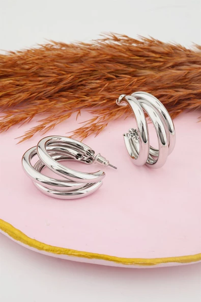 Kadın Kararmaz Boru Halka Küpe - Resim 2