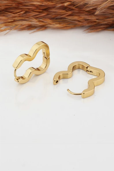 Kadın Çelik Basic Geometrik 2 cm Klipsli Küpe ürün görseli