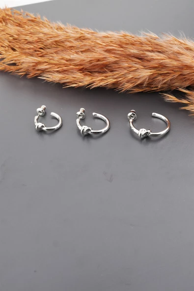 Kadın Basic  3 Boy 3'lü küpe Seti