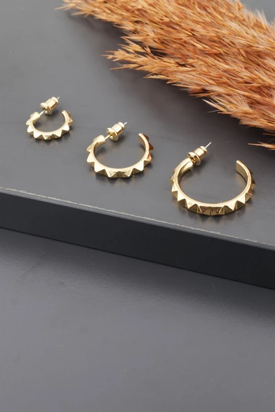 Kadın Basic  3 Boy 3'lü küpe Seti ürün görseli