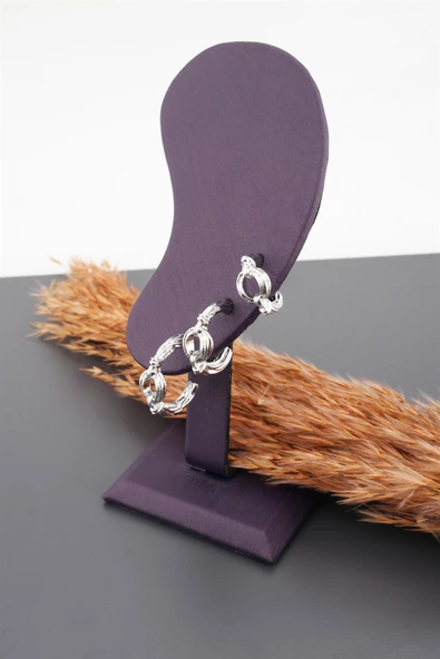 Kadın Basic 3 Boy 3'lü küpe Seti - Resim 2