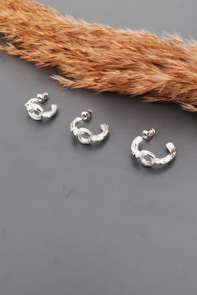 Kadın Basic 3 Boy 3'lü küpe Seti ürün görseli