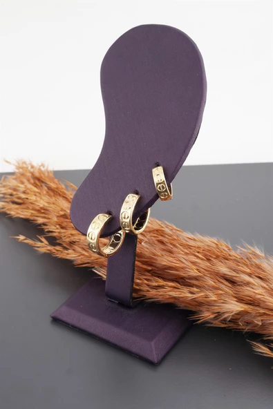 Kadın Basic 3 Boy 3'lü küpe Seti ürün görseli