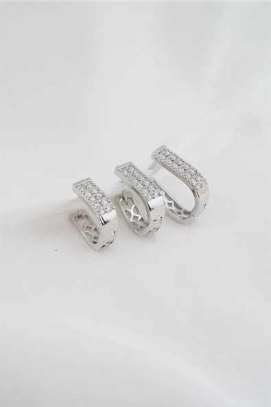 Kadın Altın Kaplama Zirkon Taşlı Figürlü 3 Boy Küpe Seti ürün görseli