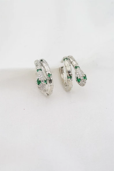 Kadın Altın Kaplama Yılan Figürlü Küpe ürün görseli