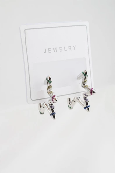 Kadın Altın Kaplama Yıldız Figürlü Küpe - Resim 2