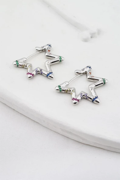 Kadın Altın Kaplama Yıldız Figürlü Küpe ürün görseli