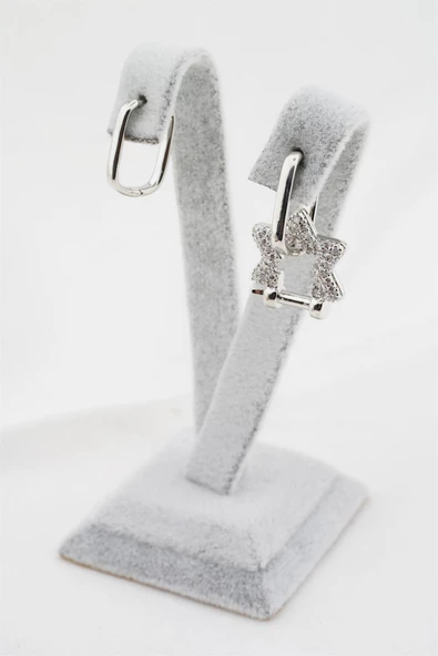 Kadın Altın Kaplama Yıldız Figürlü Küpe - Resim 2