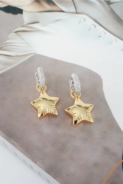 Kadın Vip Seri Yıldız Figürlü Balon Küpe Seti ürün görseli