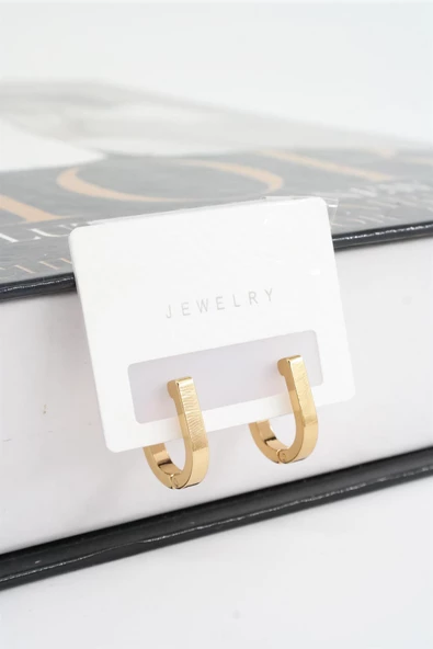 Kadın 316 L Paslanmaz Çelik 1.5 cm Geometrik Küpe ürün görseli