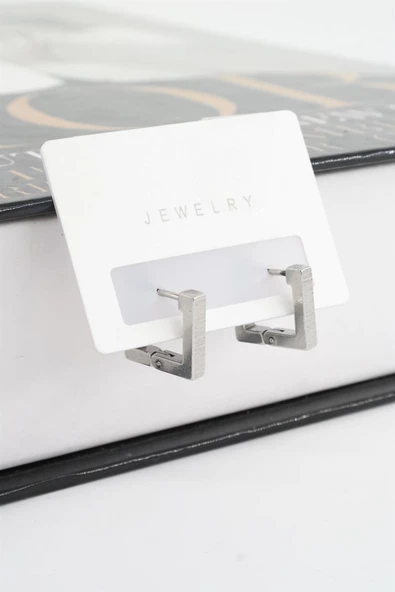 Kadın 316 L Paslanmaz Çelik 1.5 cm Kare Küpe ürün görseli