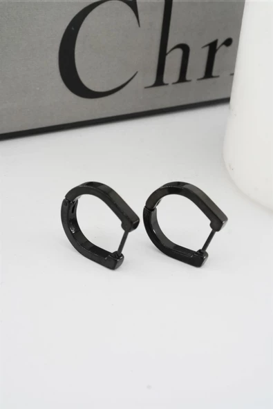 Kadın 316 L Paslanmaz Çelik 1.8 cm Oval Model Küpe ürün görseli