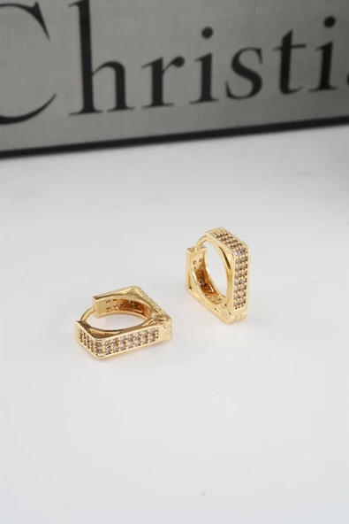 Kadın Vip Seri Zirkon Taşlı 1.6 cm Kare Model Küpe ürün görseli
