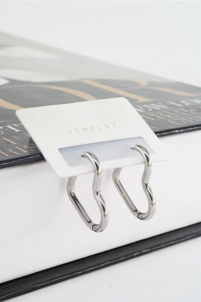 Kadın 316 L Paslanmaz Çelik 2 cm Kalp Model Küpe ürün görseli