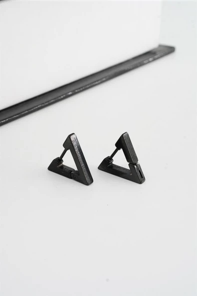 Unisex 316 L Paslanmaz Çelik 1.5 cm Üçgen Model Küpe ürün görseli