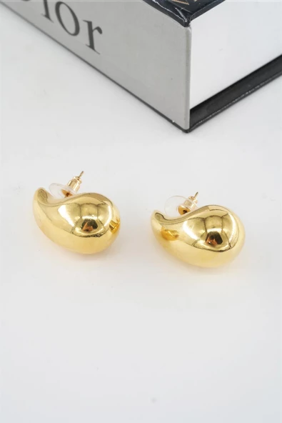 Kadın Vip Seri Su Damlası Model Küpe - Resim 5