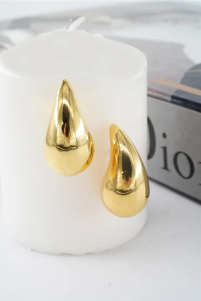 Kadın Vip Seri Su Damlası Model Küpe - Resim 7