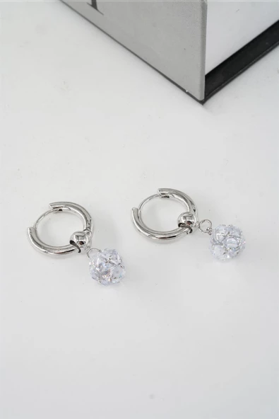 Kadın Vip Seri Baget Zirkon Taşlı Halka  Model Klipsli 2'li Set Küpe ürün görseli