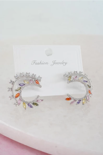 Kadın Vip Seri Baget Zirkon Taşlı Küpe Seti ürün görseli