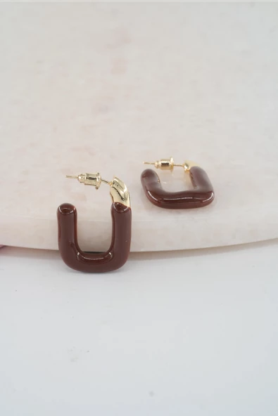 Kadın Vip Seri Dikdörtgen Model Mineli Küpe Seti ürün görseli